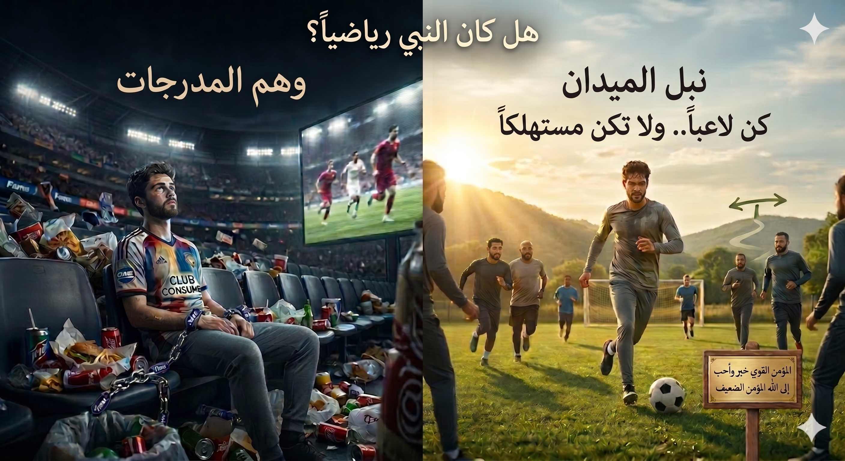 هل كان النبي رياضياً؟ بين نبل الميدان ووهم المُدرَّجات